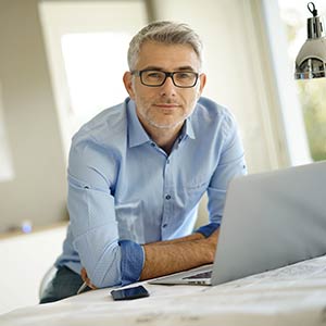 full-width-bundles Person with Laptop Identity Security