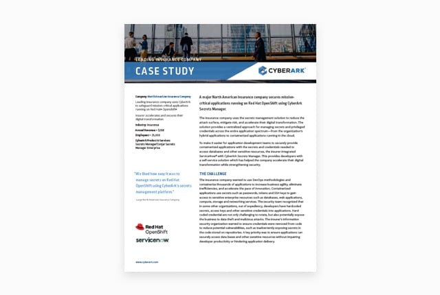 redhat-success-story Secrets Management for Insurance Company