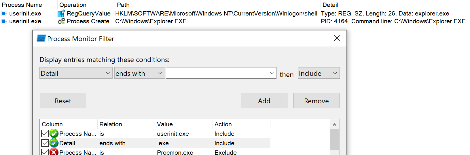 UserInit checks the shell value to determine which shell to open