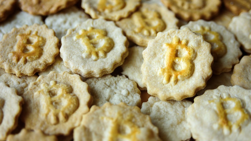 Cookies with bitcoin symbol