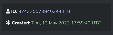 creation date