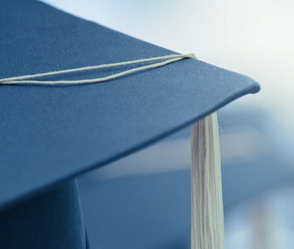 Graduation cap with tassel