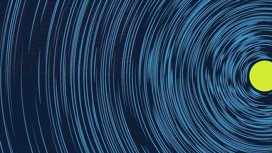 Concentric circles illustrative feature image to support blog, entitled, "Piecing Together the Attack on Okta’s Support Unit"