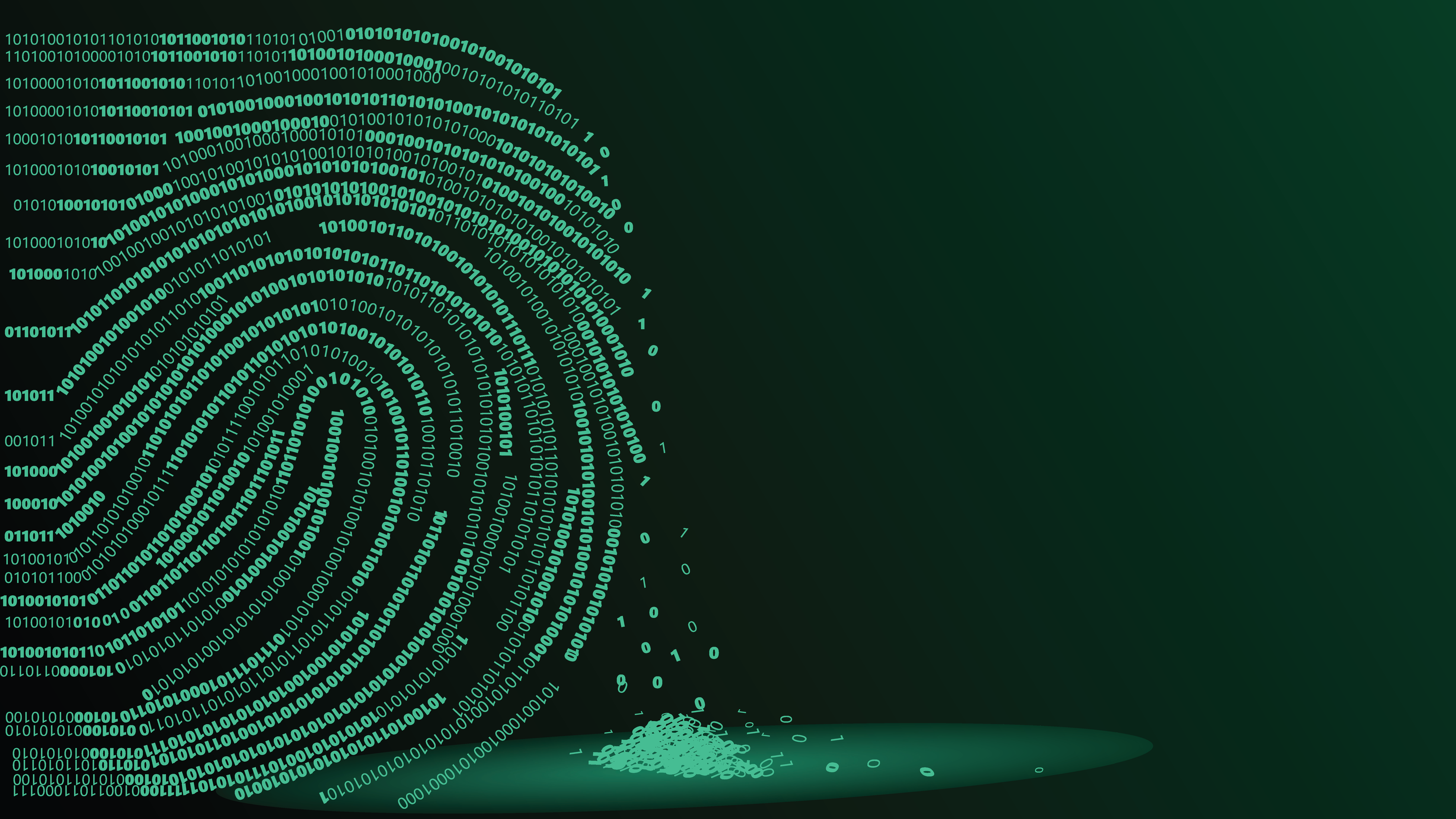 Digital fingerprint illustration depicting data and its relationship to identity security.