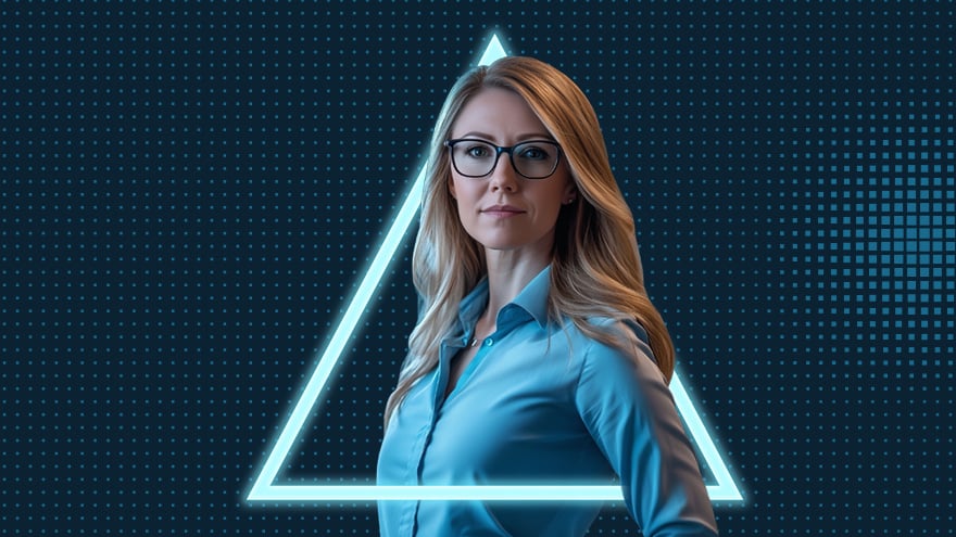 Women inside forcefield triangle