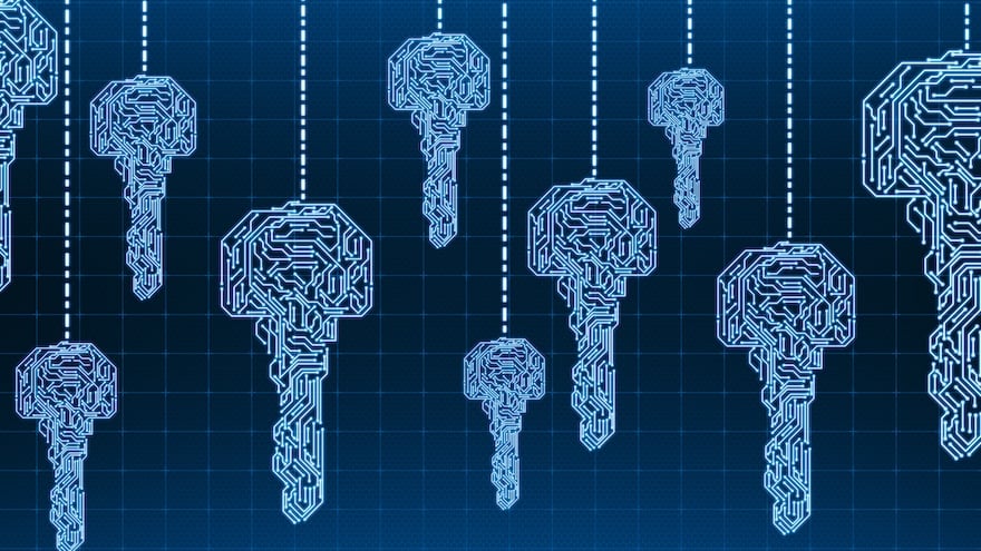 Digital security concept 3d