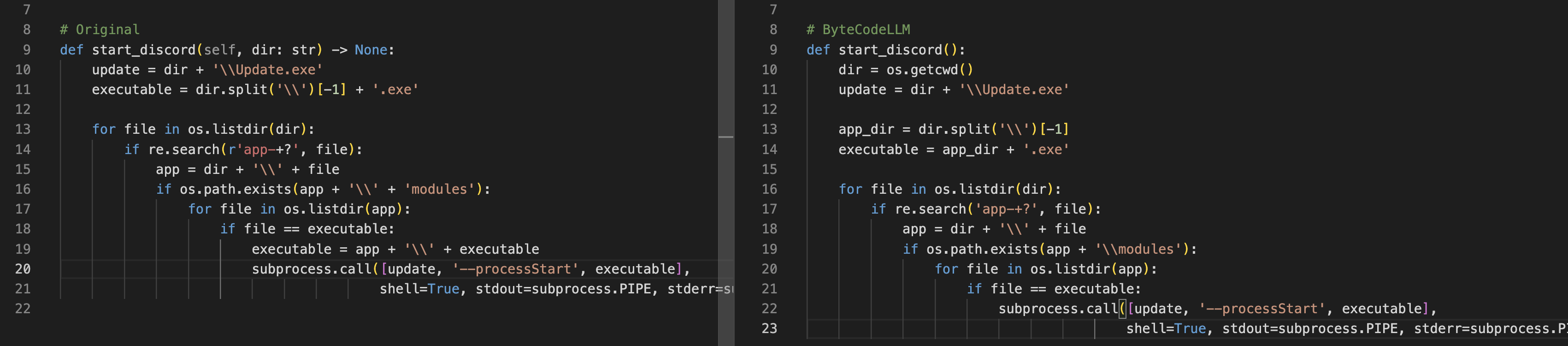 Original Source Code 