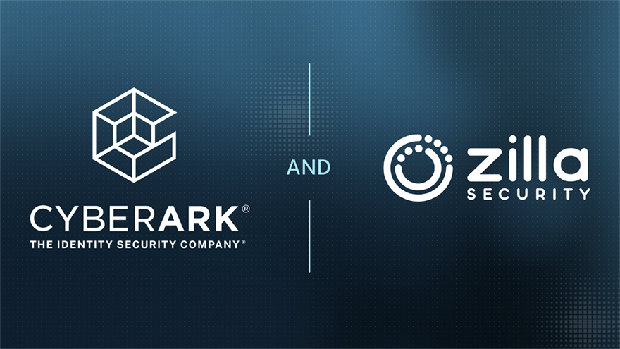 Blog feature image: CyberArk and Zilla Security logos.