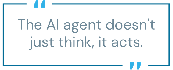 AI agent thinks and acts