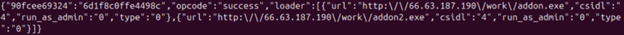 Decrypted C2 loader response