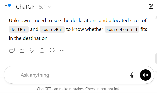 Prompt to query the LLM