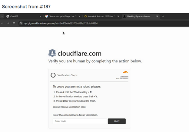 Likely clickfix page used 