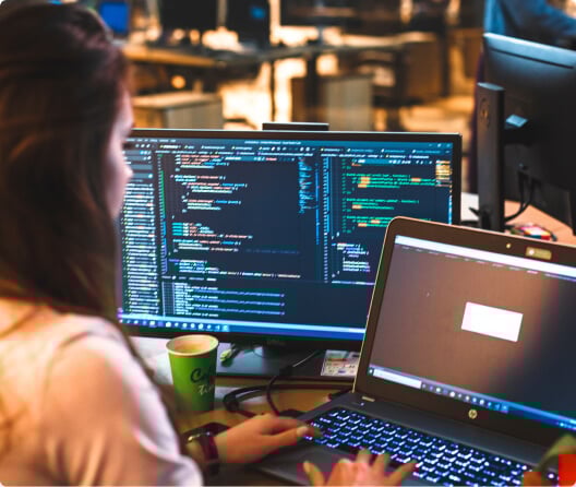 Woman at Desktop Computer